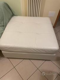 Pouf con letto 1 piazza in pelle