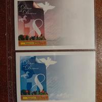 coppia francobolli diciottenni rosa+azzurro 2006