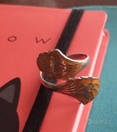 Anello in argento con smalti gialli
