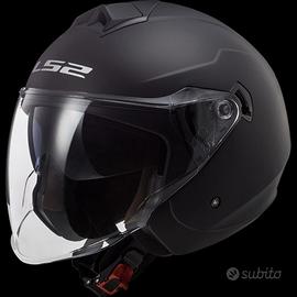 Casco jet ls2 of573 twister ii doppia visiera sing