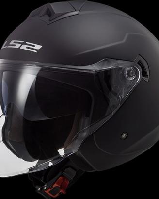 Casco jet ls2 of573 twister ii doppia visiera sing