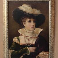 Dipinto olio su tela 1900