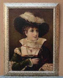 Dipinto olio su tela 1900