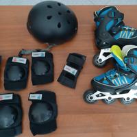 Roller Junior Oxelo Fit 5 +accessori di protezione