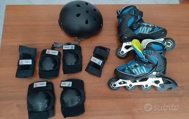 Roller Junior Oxelo Fit 5 +accessori di protezione