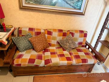 Divano letto in legno massello