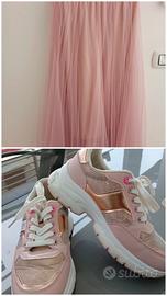 sneakers donna rosa n.39maxigonna taglia unica