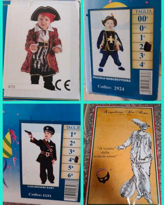 COSTUMI 4, DI CARNEVALE PER BAMBINI. FUORIGROTTA.