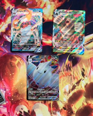 Set 3 carte Pokémon VMax originali ita