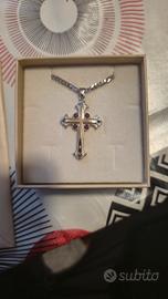 collana oro18kt argento e rubini