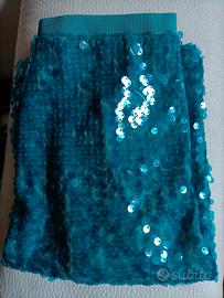 GONNA IN paillettes acquamarina 