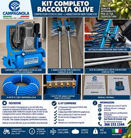 Kit Raccolta olive Campagnola Compressore + aste