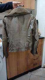Giacca pelle imbottita donna marca Alan Goglia XS