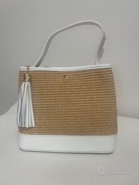 Vera Pelle Dollaro con raffia Made in Italy