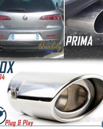 TERMINALE di Scarico ALFA ROMEO 159 Cromato Ovale