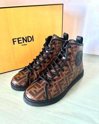Fendi Sneakers Alte Monogramma FF Nuove Scatola 37