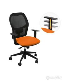 Sedia Ergonomica Arancione Regolabile