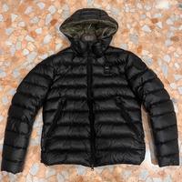 Piumino/giubotto blauer nero con cappuccio