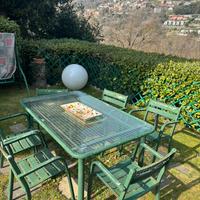 Tavolo da esterno in ferro con 6 sedie +carrello d