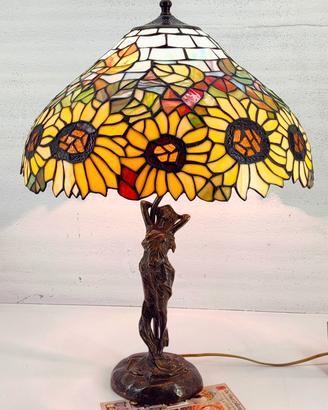 Lampada Tiffany Vetro e Bronzo Originale DaVinci