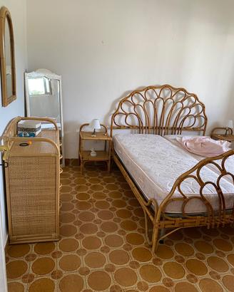 CAMERA DA LETTO IN VIMINI COMPLETA