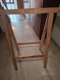 Coppia gambe pieghevoli per tavolo da giardino