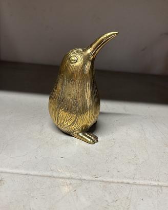 Statuetta Uccello Kiwi in Bronzo 6x10cm
