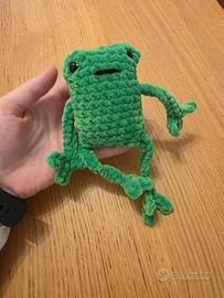Peluche rana buffa fatto a mano