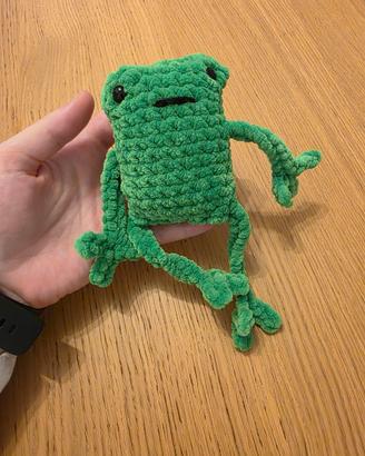 Peluche rana buffa fatto a mano
