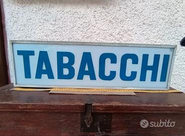 insegna bifacciale luminosa vintage 