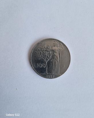 Moneta 100 lire del 1957