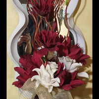 Vaso vetro interamente decorato a mano