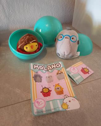 Lotto peluche molang mini plush x2
