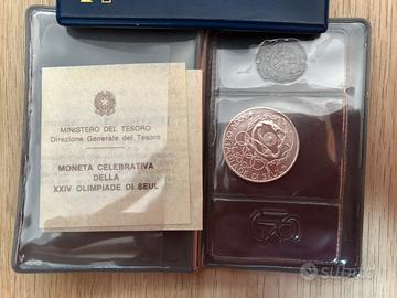 Moneta Argento Lire 500 Olimpiadi Di Seul 1988