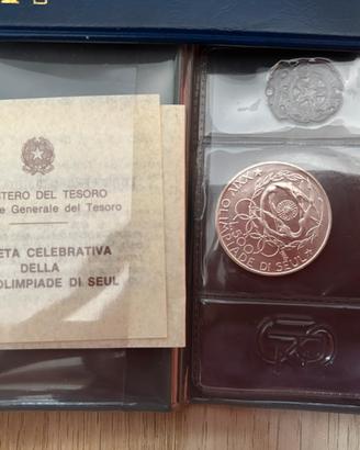 Moneta Argento Lire 500 Olimpiadi Di Seul 1988
