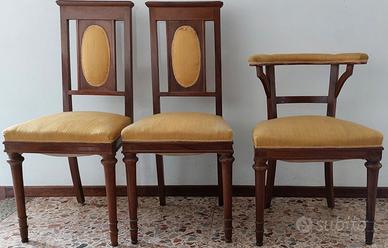 Set 2 sedie e poltroncina