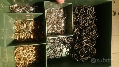 Ganci mezzi anelli per manici borse, cartelle ecc.