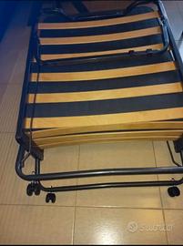 letto branda con rotelle e materasso 80x190 come n