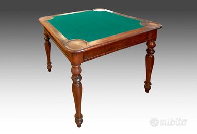 Tavolo da gioco antico in noce