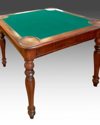 Tavolo da gioco antico in noce