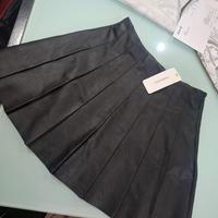 Gonna corta ecopelle 