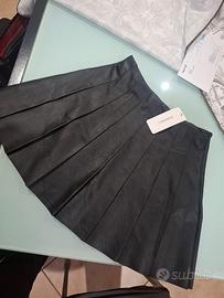 Gonna corta ecopelle 