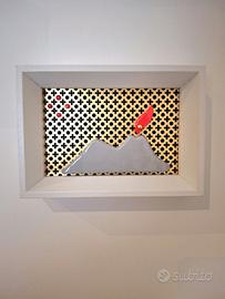 Vesuvio con Cuore Sacro Ceramica Artistica