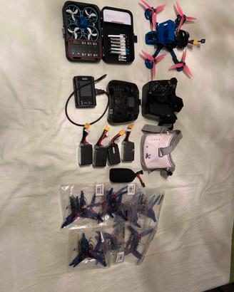 droni fpv, visori, radiocomando e batterie