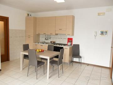 cucina con elettrodomestici 