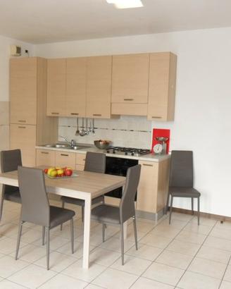cucina con elettrodomestici 