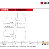 Kit tappetini auto PEUGEOT NOV DAL 2020