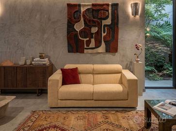 Divano Busnelli relax tessuto crema L200