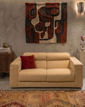 Divano Busnelli relax tessuto crema L200