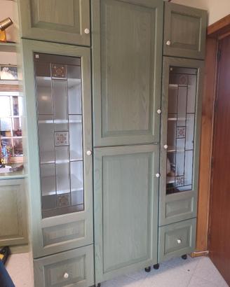 Vetrinetta cucina più scaffale con vano frigo